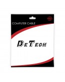 Кабел DeTech HDMI - HDMI M/M, 3m, С оплетка и ферит -18019