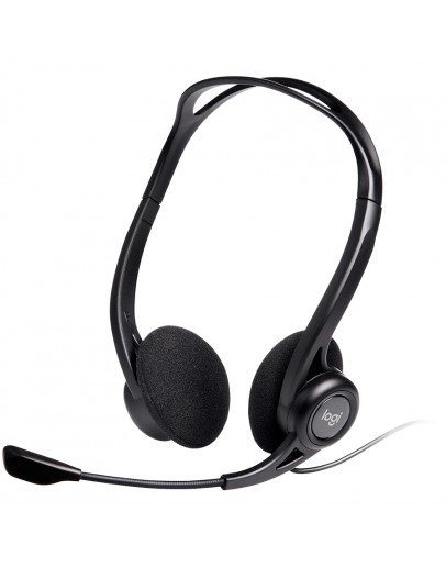 LOGITECH PC960 Corded Stereo Headset BLACK - USB