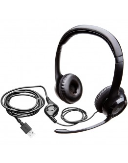 LOGITECH H390 Corded Headset - BLACK - USB