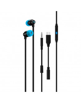 LOGITECH G333 Wired Gaming Earphones - BLACK -