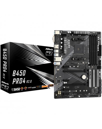 ASROCK B450 PRO4 R2.0 ATX AM4 DDR4