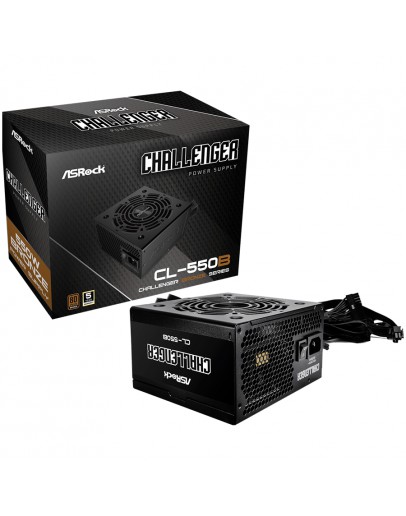 Asrock CL-550B, 550W, 80 Plus BRONZE, Non