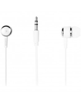 CANYON Stereo earphones with microphone, White