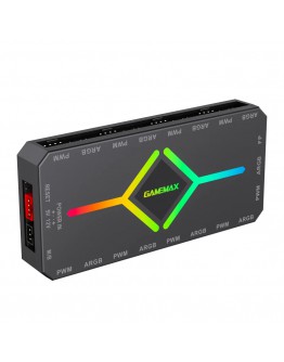 Gamemax разклонител за вентилатори Fan Hub - V4.0 PWM ARGB Hub + Controller Black