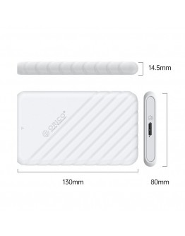 Orico кутия за диск Storage - Case - 2.5 inch USB3.0 WHITE - 25PW1-U3-WH