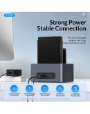 Orico докинг станция Storage - HDD/SSD Dock - 2 BAY Offline Clone 2.5/3.5 USB-C/USB-A - 6626C3-C-V1