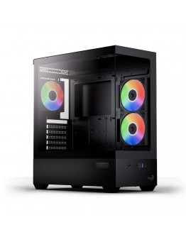 AeroCool кутия Case ATX - P500D Digi-G-BK-v1 - Digital Display, USB-C, 3 x 120 mm A-RGB