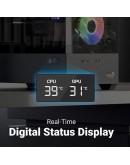 AeroCool кутия Case ATX - P500D Digi-G-BK-v1 - Digital Display, USB-C, 3 x 120 mm A-RGB