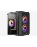 AeroCool кутия Case mATX - CS-107-A-BK-v2 - 3 fans included