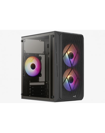AeroCool кутия Case mATX - CS-107-A-BK-v2 - 3 fans included