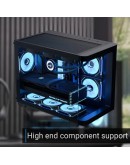 AeroCool кутия Case mATX - P300C-G-BK-v1 - 3 x 120 mm Infinity Mirror A-RGB