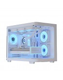 AeroCool кутия Case mATX - P300C-G-WT-v1 - 3 x 120 mm Infinity Mirror A-RGB