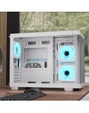 AeroCool кутия Case mATX - P300C-G-WT-v1 - 3 x 120 mm Infinity Mirror A-RGB