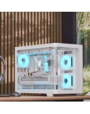 AeroCool кутия Case mATX - P300C-G-WT-v1 - 3 x 120 mm Infinity Mirror A-RGB
