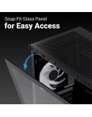 AeroCool кутия Case mATX - P300D Digi-G-BK-v1 - Digital Display, USB-C, 3 x 120 mm A-RGB