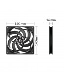 Arctic управляем вентилатор Fan 140x140x16mm - P14 SLIM PWM PST - 150-1800rpm