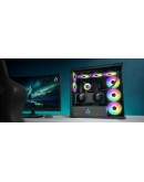 Arctic кутия Case E-ATX - Xtender VG (Black) - PCIe Gen 4 riser included, 5 A-RGB Fans included