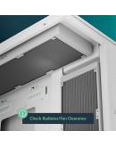 Arctic кутия Case E-ATX - Xtender VG (White) - PCIe Gen 4 riser included, 5 A-RGB Fans included