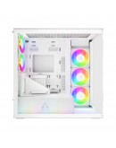 Arctic кутия Case E-ATX - Xtender VG (White) - PCIe Gen 4 riser included, 5 A-RGB Fans included