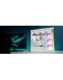 Arctic кутия Case E-ATX - Xtender VG (White) - PCIe Gen 4 riser included, 5 A-RGB Fans included