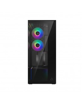 Arctic кутия Case E-ATX - Xtender VG (Mirror Black) - PCIe Gen 4 riser included, 5 A-RGB Fans included