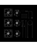 Gamdias Комплект вентилатори Fan Pack 3-in-1 3x120mm - AEOLUS P2-1203, Swappable Fan Blades (Reverse Fan Blades Included), Daisy-Chain, Infinity Mirror, A-RGB