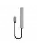 Orico хъб USB3.0/2.0 HUB 3 port + card reader TYPE C, Aluminum - AH-12F-GY
