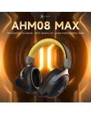 Ajazz безжични геймърски слушалки Wireless Gaming Headphones - AHM08 MAX Black, Gray, Yellow - Bluetooth , 2.4G