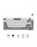 Ajazz геймърска механична клавиатура Gaming Mechanical Keyboard AK820 - AS Red Switch [Linear] (English US), Gray White, White Light