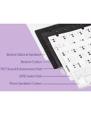 Ajazz геймърска механична клавиатура Wireless Gaming Mechanical Keyboard AK820 PRO - Gift Switch [Linear] (English US), Purple, White, Blue