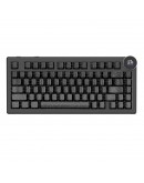 Ajazz геймърска механична клавиатура Wireless Gaming Mechanical Keyboard AK820 V2 PRO - White peach Switch [Linear] (English US), Black