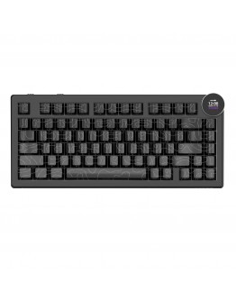 Ajazz геймърска механична клавиатура Wireless Gaming Mechanical Keyboard AK820 V2 PRO - White peach Switch [Linear] (English US), Black