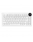 Ajazz геймърска механична клавиатура Wireless Gaming Mechanical Keyboard AK820 V2 PRO - White peach Switch [Linear] (English US), White