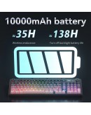 Ajazz геймърска механична клавиатура Wireless Gaming Mechanical Keyboard AK980 V2 - Gift Switch [Linear] (English US), Black, Gray
