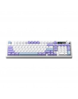Ajazz геймърска механична клавиатура Wireless Gaming Mechanical Keyboard AK980 V2 - Gift Switch [Linear] (English US), Purple, White, Blue