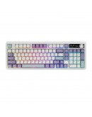 Ajazz геймърска механична клавиатура Wireless Gaming Mechanical Keyboard AK980 V2 - Gift Switch [Linear] (English US), Purple, White, Blue