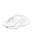 Ajazz професионална геймърска мишка AJ139 V2 MC - Wireless Gaming Mouse - 1K, Magnetic Charging Dock, White