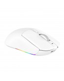 Ajazz професионална геймърска мишка AJ139 V2 MC - Wireless Gaming Mouse - 1K, Magnetic Charging Dock, White