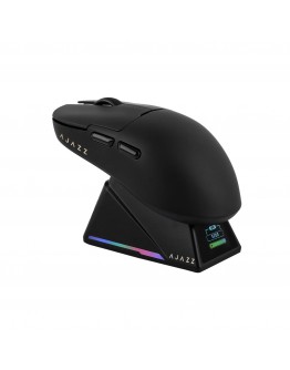 Ajazz професионална геймърска мишка AJ159 APEX - Wireless Gaming Mouse - 8K, Magnetic Charging Dock, Black