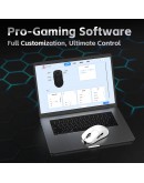 Ajazz професионална геймърска мишка AJ159 V2 MC - Wireless Gaming Mouse - 1K, Magnetic Charging Dock, Black