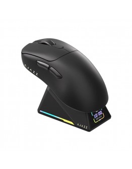 Ajazz професионална геймърска мишка AJ179 APEX - Wireless Gaming Mouse - 8K, Magnetic Charging Dock, Black