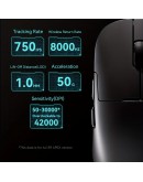 Ajazz професионална геймърска мишка AJ179 APEX - Wireless Gaming Mouse - 8K, Magnetic Charging Dock, White