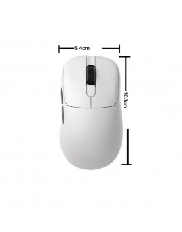 Ajazz професионална геймърска мишка AJ179 APEX - Wireless Gaming Mouse - 8K, Magnetic Charging Dock, White