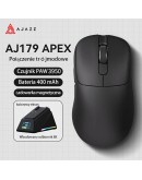 Ajazz професионална геймърска мишка AJ179 APEX - Wireless Gaming Mouse - 8K, Magnetic Charging Dock, White
