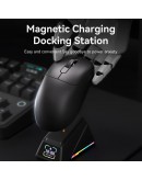 Ajazz професионална геймърска мишка AJ179 APEX - Wireless Gaming Mouse - 8K, Magnetic Charging Dock, White