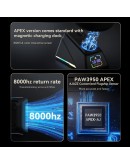 Ajazz професионална геймърска мишка AJ179 APEX - Wireless Gaming Mouse - 8K, Magnetic Charging Dock, White