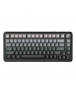 Ajazz геймърска механична клавиатура Wireless Gaming Mechanical Keyboard AK820 MAX - White birch [Linear] (English US), Side Printed, Gray