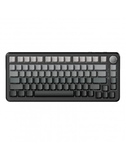 Ajazz геймърска механична клавиатура Wireless Gaming Mechanical Keyboard AK820 MAX - White birch [Linear] (English US), Side Printed, Gray
