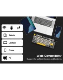 Ajazz геймърска механична клавиатура Gaming Mechanical Keyboard AK820 V2 - Arctic Isle Magnetic Switch [Linear] (English US), Black, Gray, Yellow