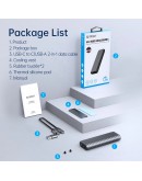 Orico външна кутия за диск Storage - Case - M.2 NVMe M-key 10 Gbps, Aluminium - AM2C3-G2-GY